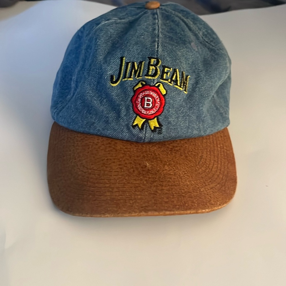 EUC, Jim Bean suede bill with denim